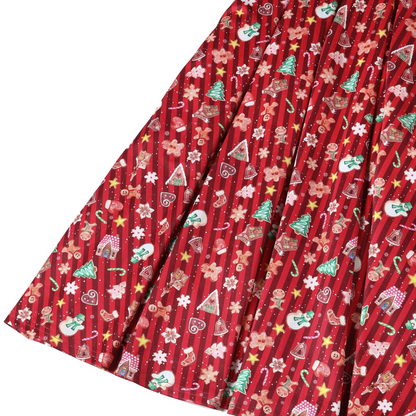 Dolly & Dotty Lily Red Christmas Cookie Print Dress