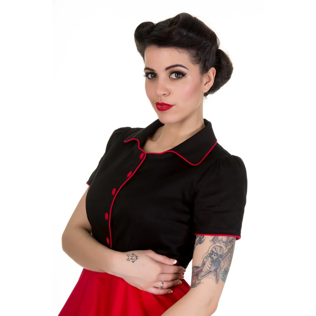 Dolly & Dotty Penelope Diner Dress in Red