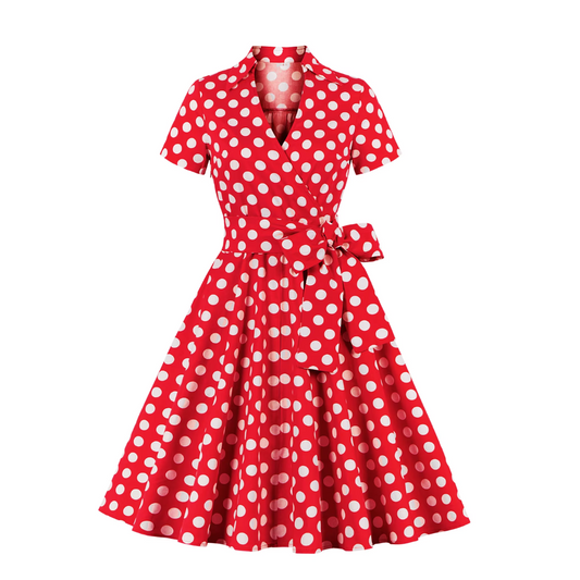 Miss Dotty Swing Dress in Red - APRIL 2025 PREORDER!