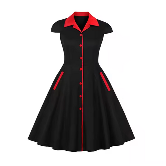 Scarlet Rebel Atomic Diner Dress