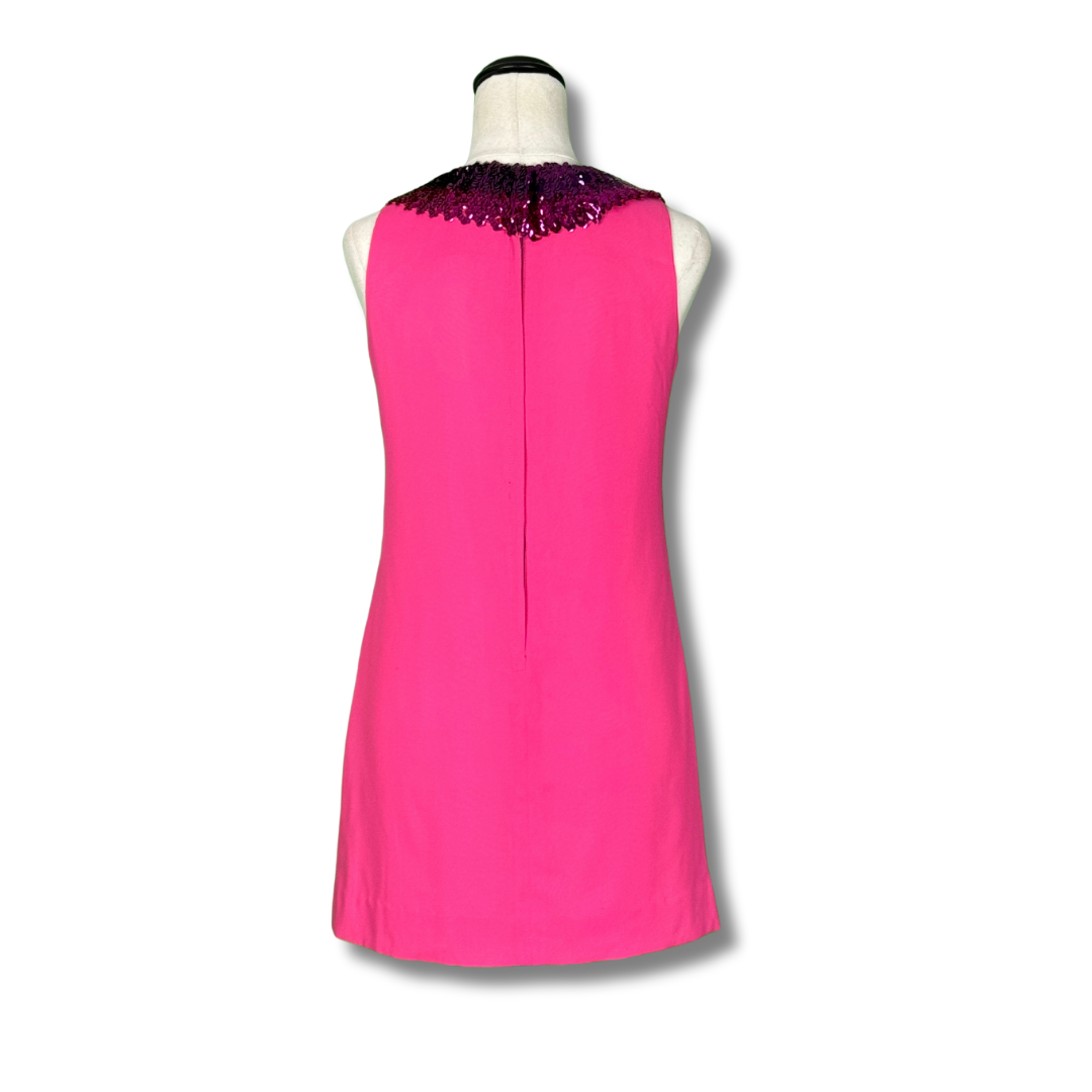 Shubette of London Vintage 60s Hot Pink Mini Dress