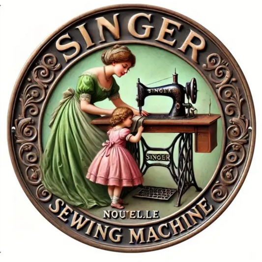 Vintage Style Singer Sewing Machine Metal Sign