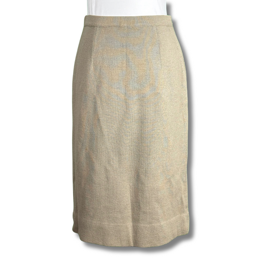 Voguemont 1950s Pure Wool Tan Skirt