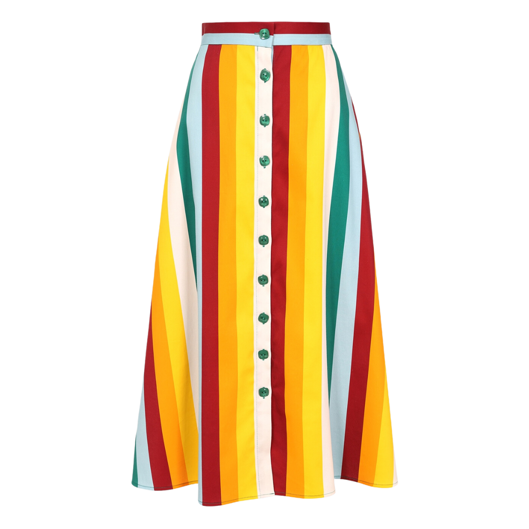 Collectif Amory Woodland Rainbow Skirt