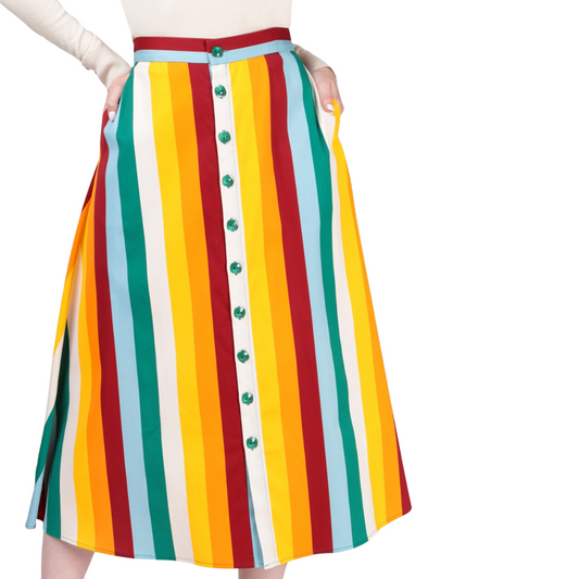 Collectif Amory Woodland Rainbow Skirt