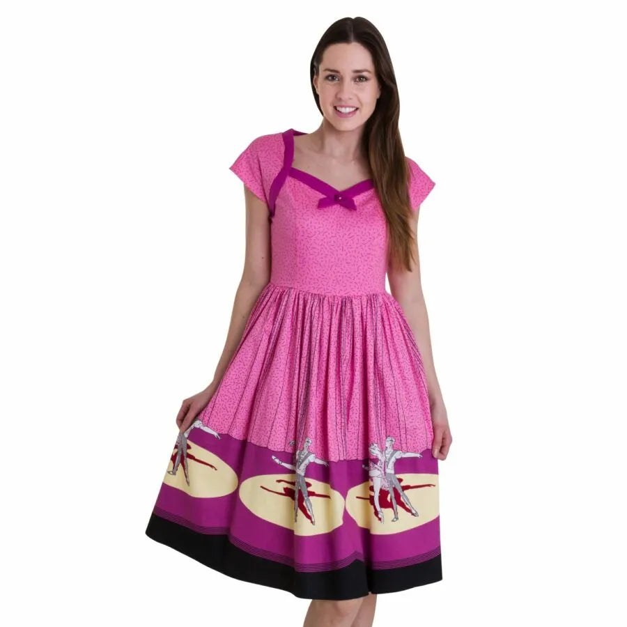 Banned Retro Ballerina dress in pink