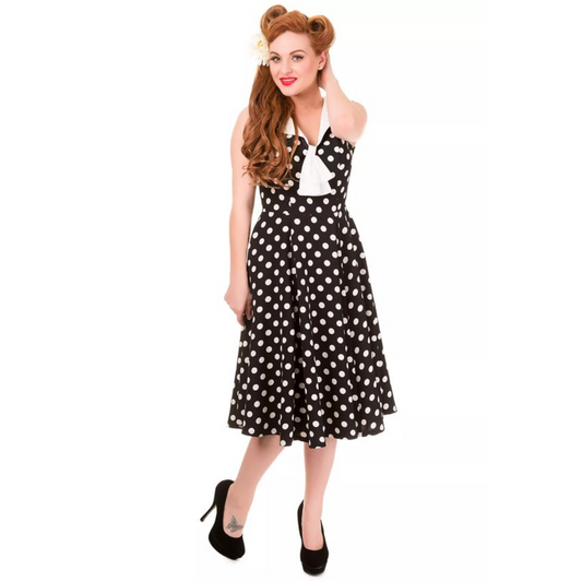 Banned Retro Rival Dress in Black & White