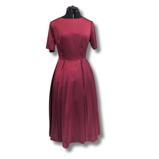 Banned Retro Burgundy Day Dress