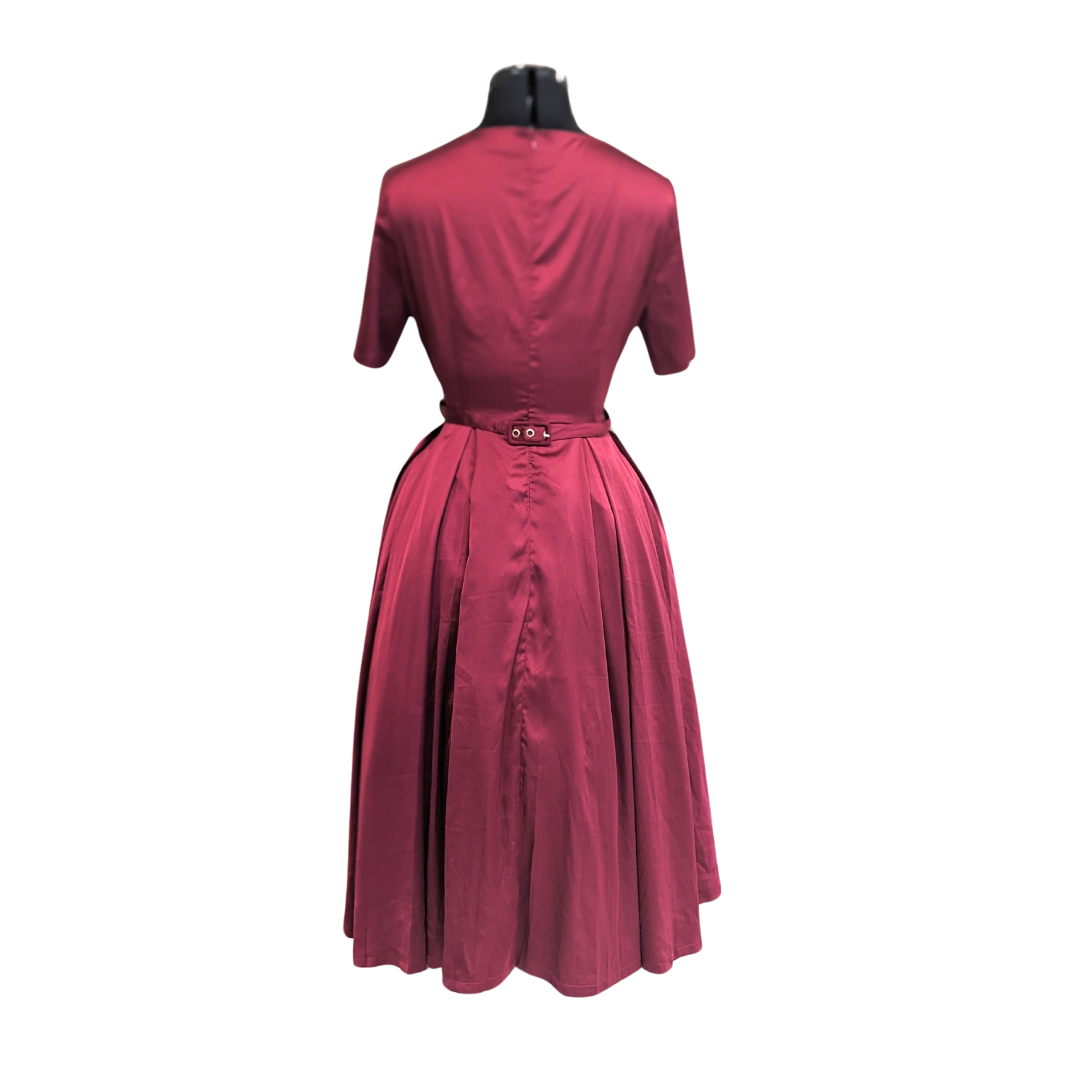 Banned Retro Burgundy Day Dress