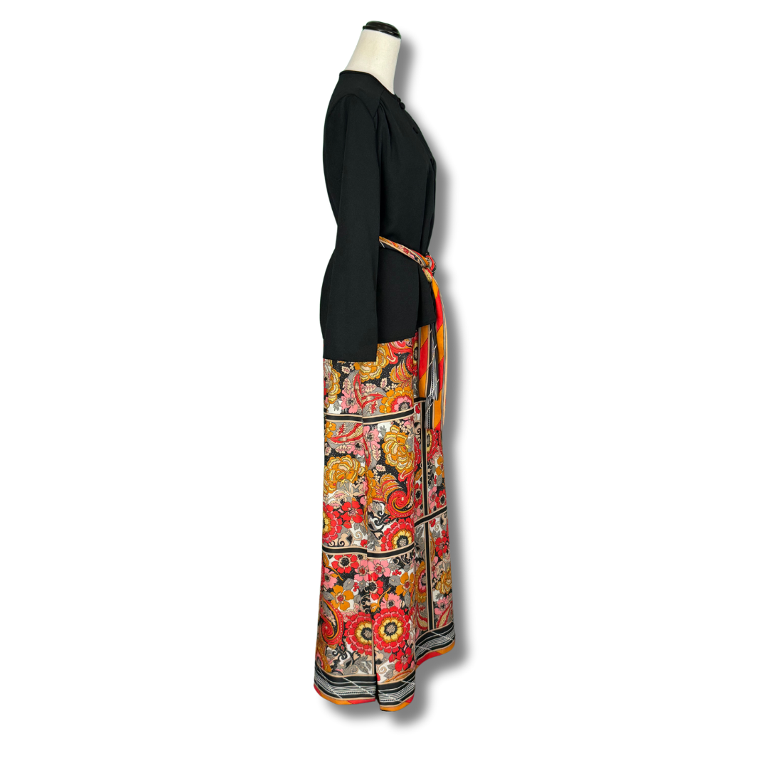 Better Half Vintage 1970s Boho Floral Maxi Skirt Set