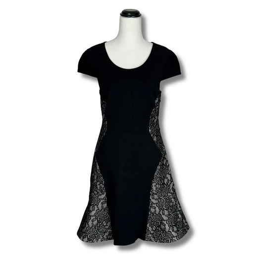 Alannah Hill 'Lace Appeal' Black Lace Panel Dress