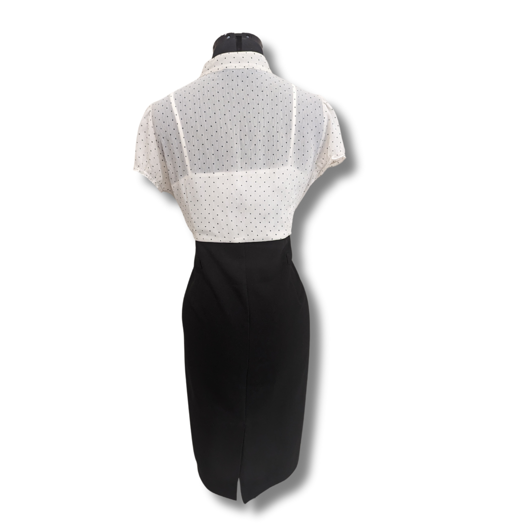 Black and White Pin Up Wiggle Dress