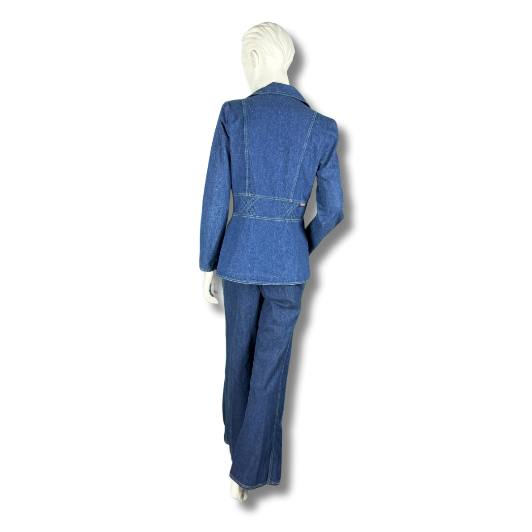 Bon Jour Paris Vintage 1970s Denim Suit