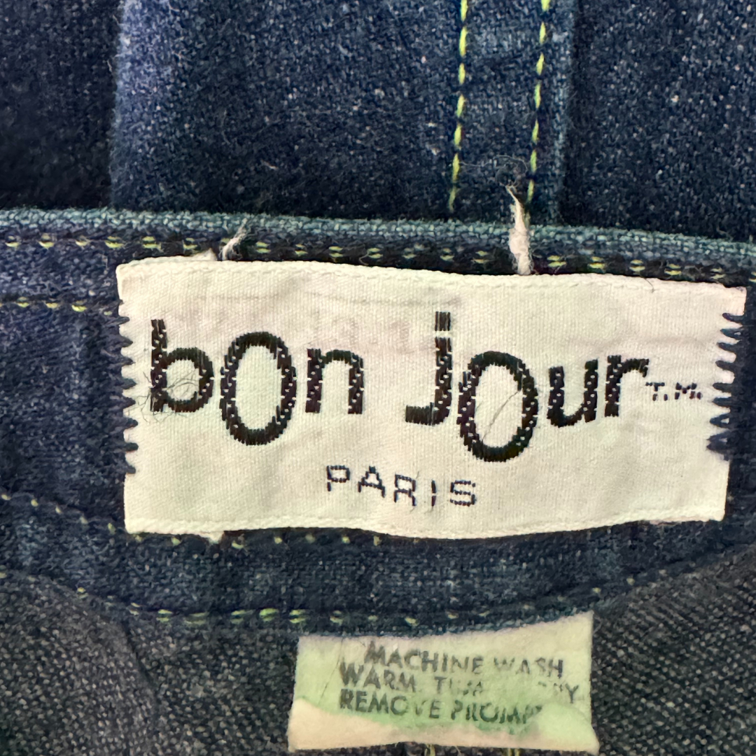 Bon Jour Paris Vintage 1970s Denim Suit