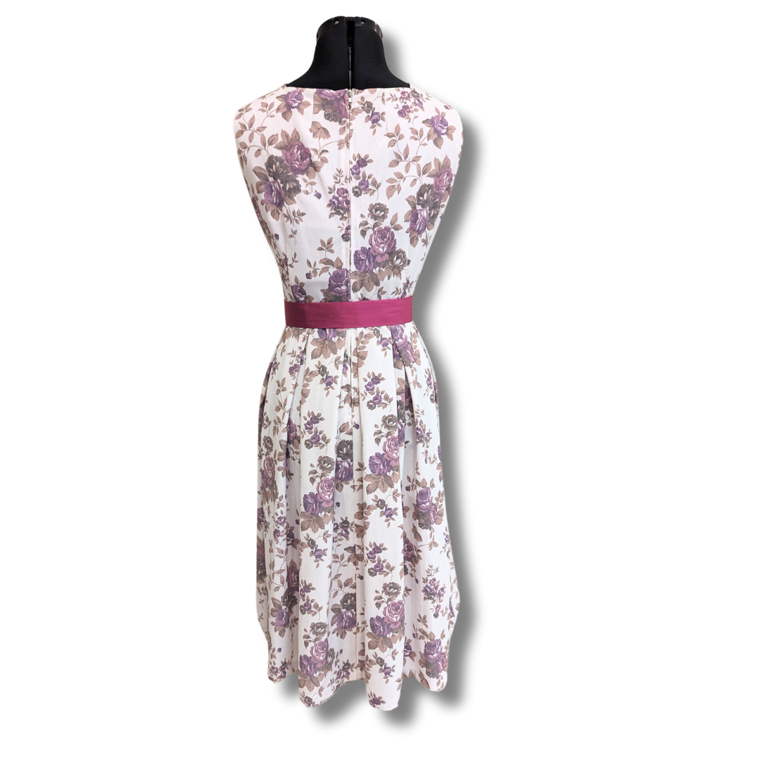 Bettie Page by Tatyana White with Lilac Flowers Party Dress