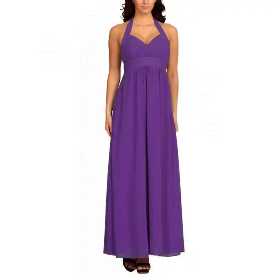 Dolly & Dotty Lynnette Chiffon Purple Evening Dress