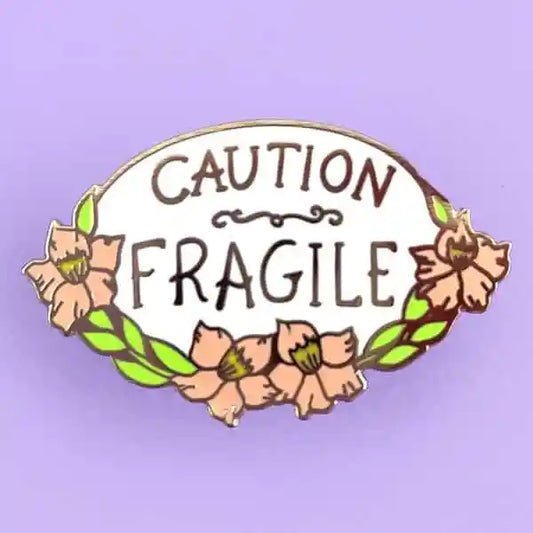 Jubly-Umph Caution Fragile Lapel Pin