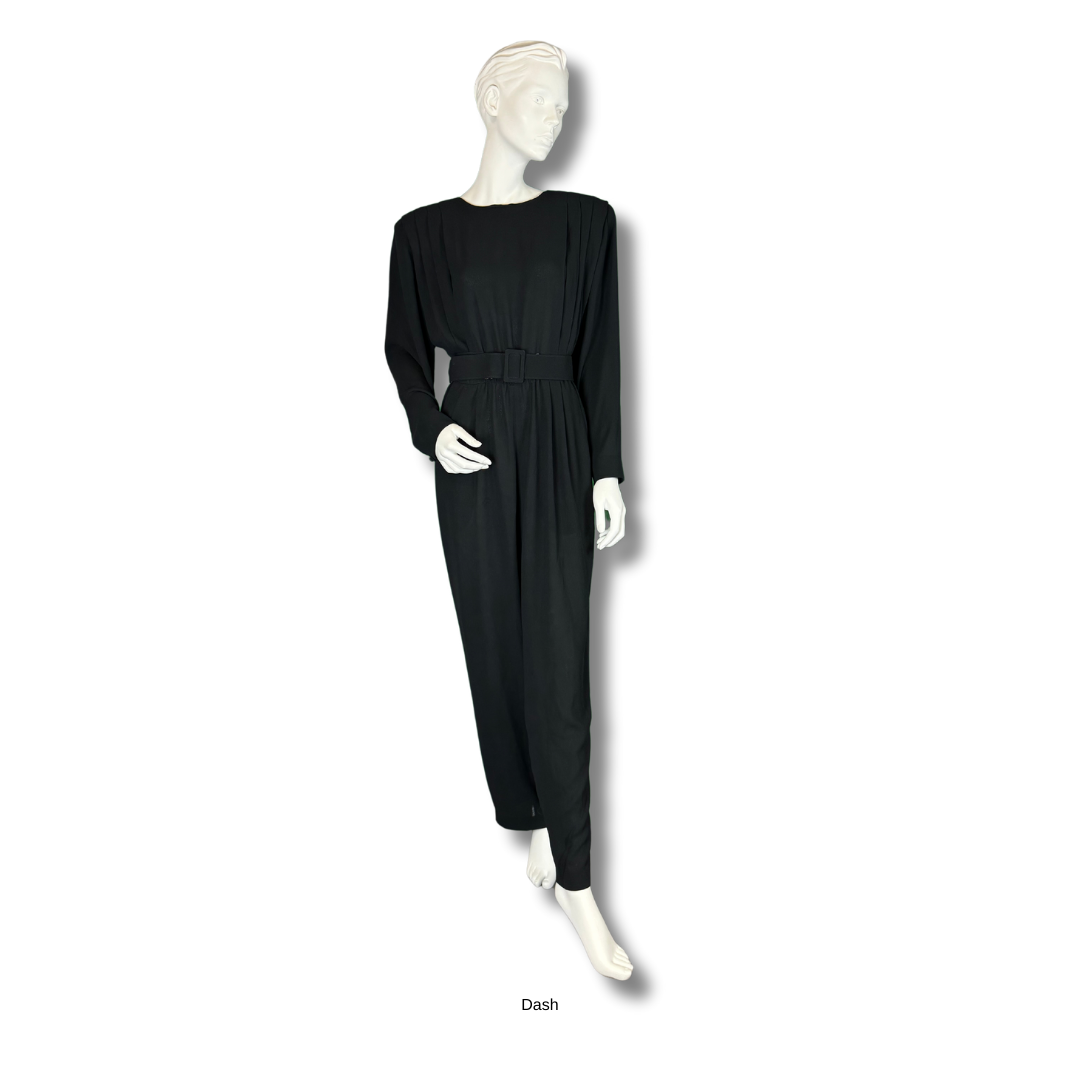 Chaus Vintage 1980s Black Jumpsuit