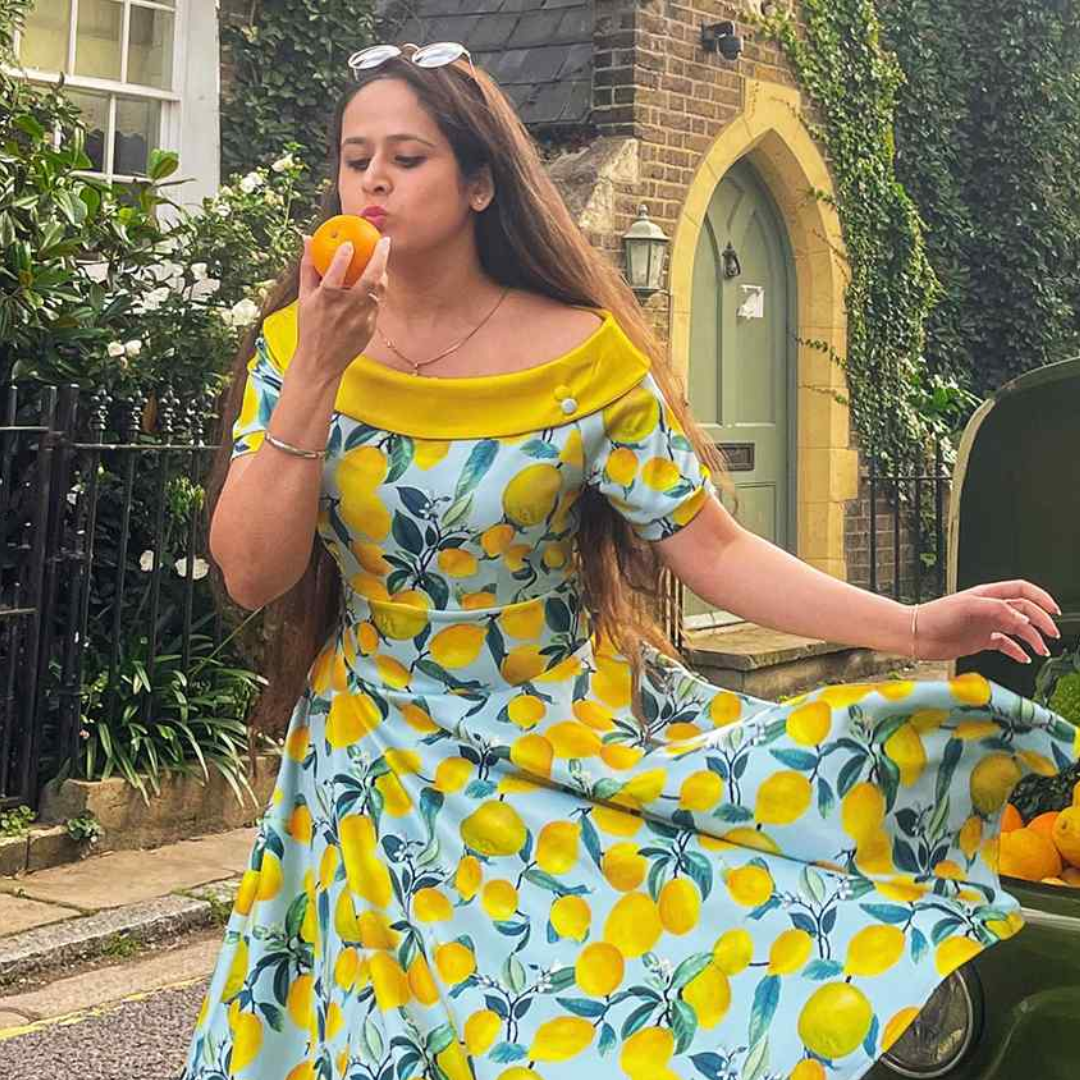 Dolly & Dotty Lemon Print Darlene Dress