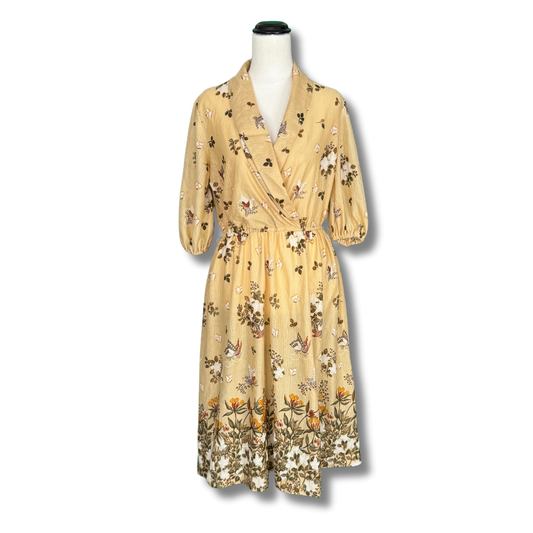 Empress of Dallas Vintage 1970s Floral Dress