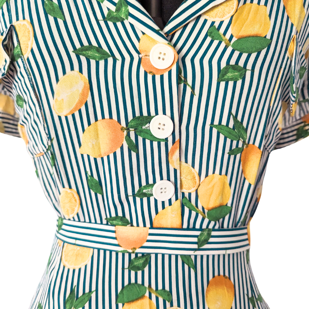 Evita Lemon Print Dress