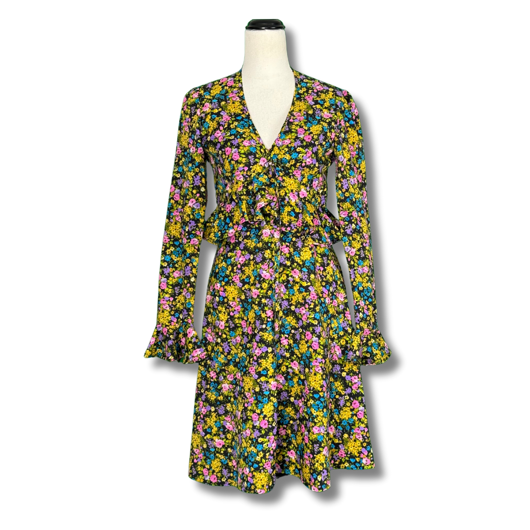 Floral Vintage 70s Halter Dress & Top Set