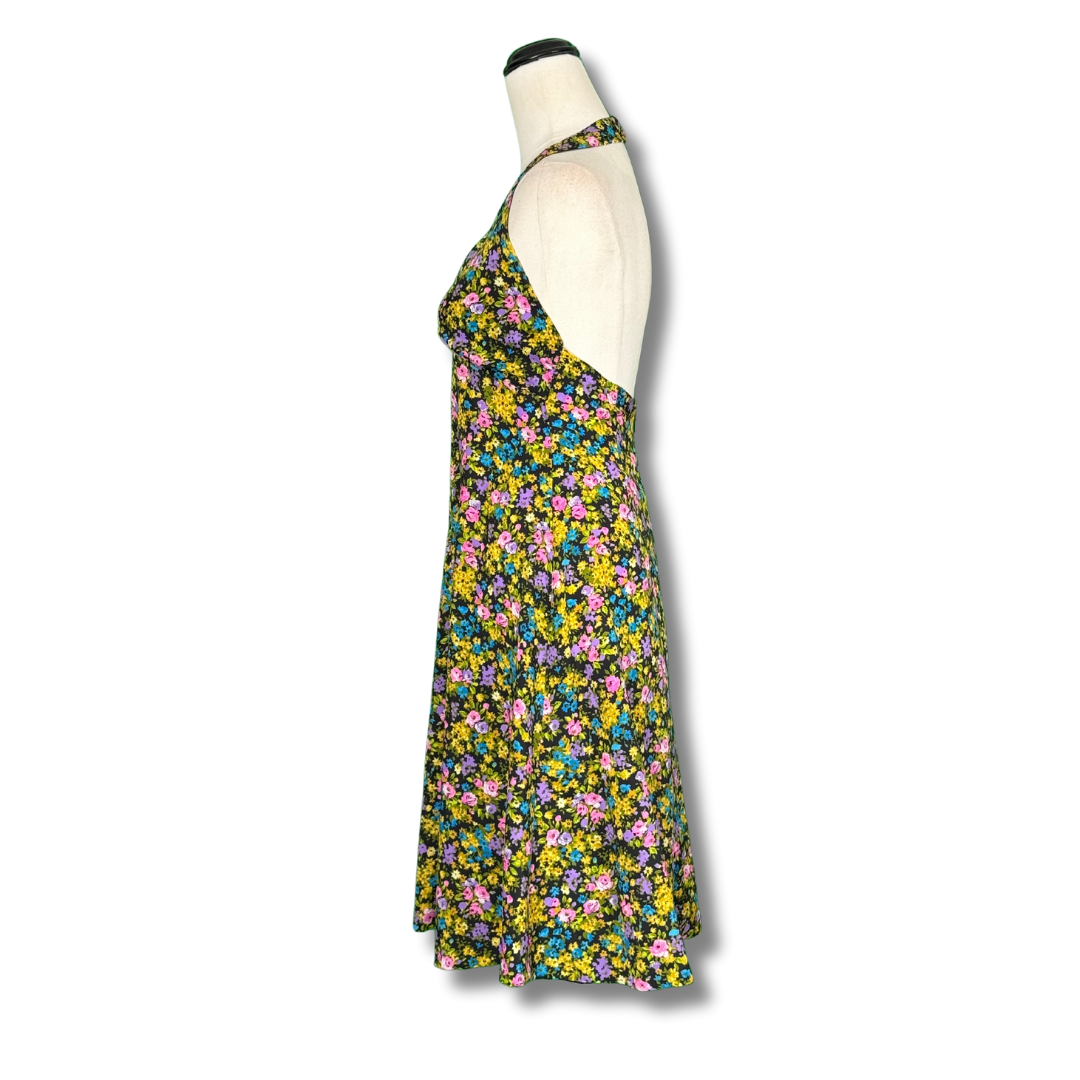 Floral Vintage 70s Halter Dress & Top Set