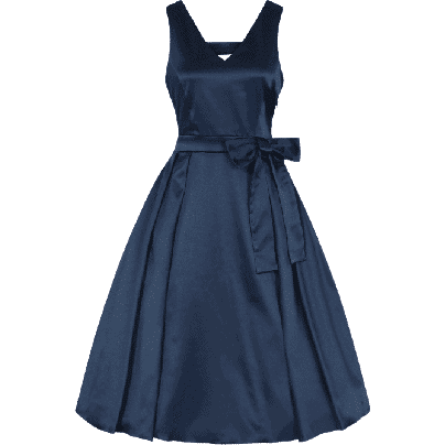 Lady V London Iris Dress in Dark Blue