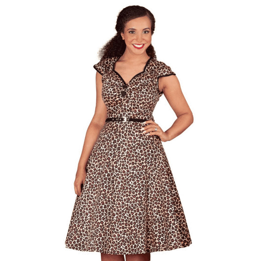 Lady V London Leopard Print Isabella Dress