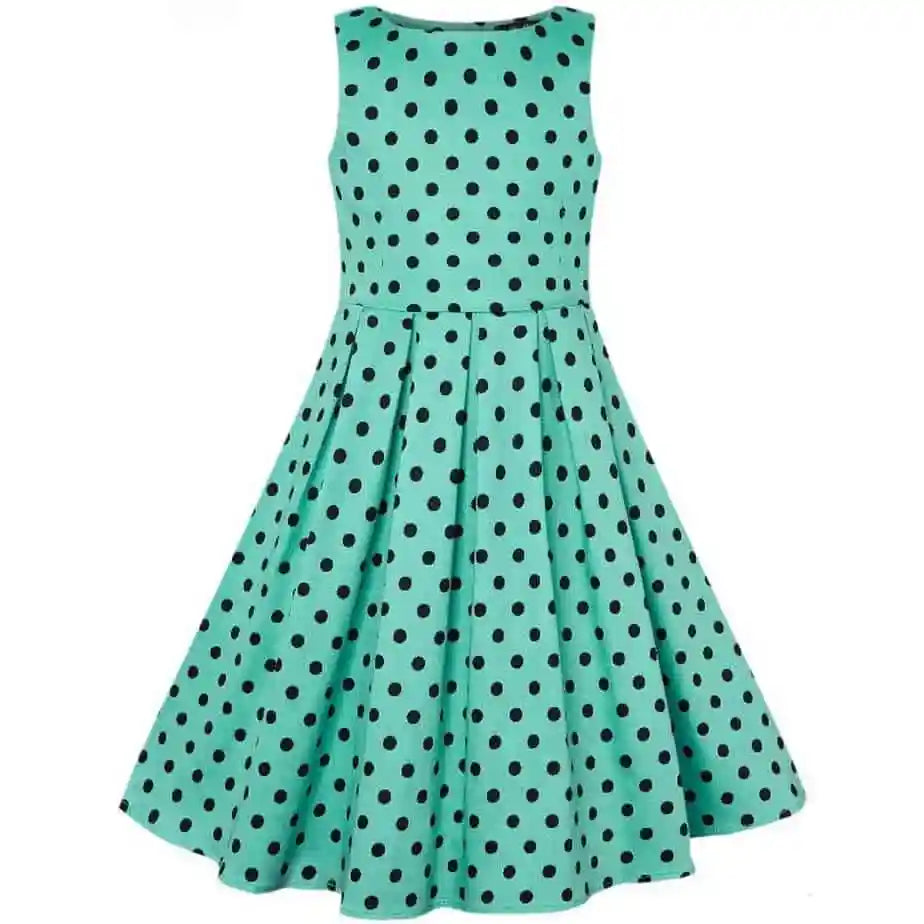 Dolly & Dotty Kids Turquoise & Black Annie Dress