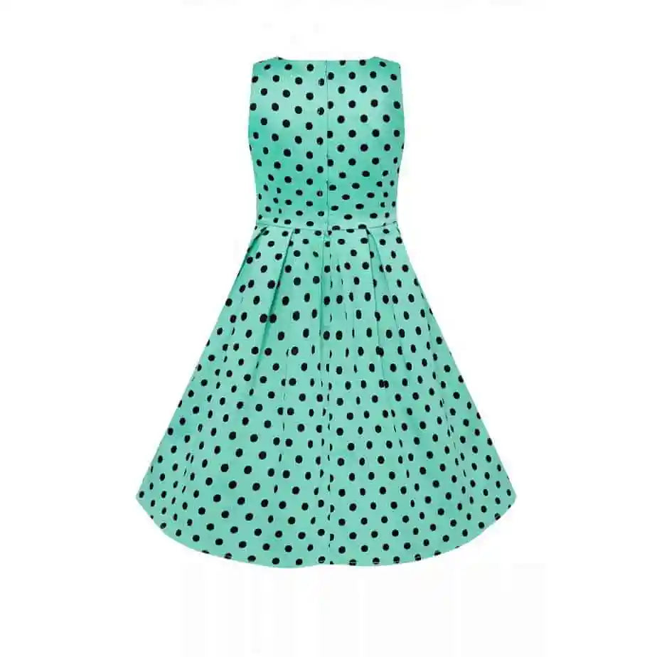 Dolly & Dotty Kids Turquoise & Black Annie Dress