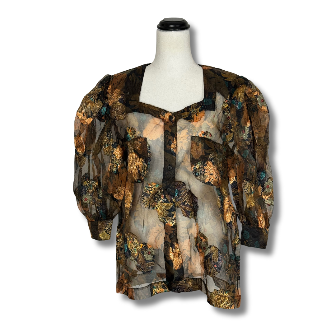 Lee Bird Iconic 80s Australia Sheer Copper Top