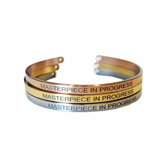 "Masterpiece in progress” bangle