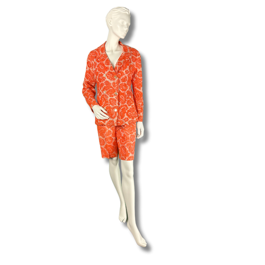 Mr Thomson...Please! Vintage 1960s Orange Paisley Shorts Suit