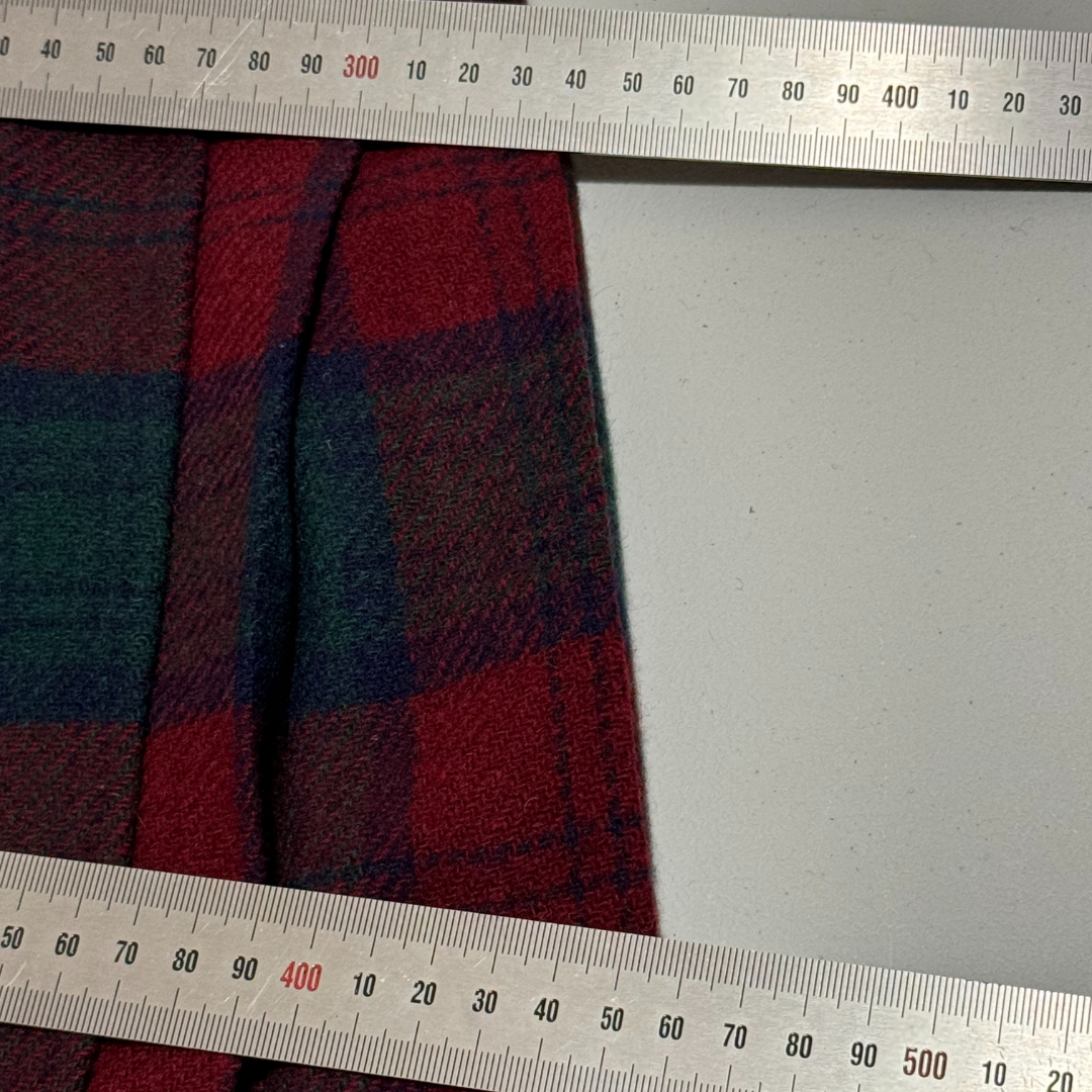 Vintage 1970s Red & Green Plaid Skirt