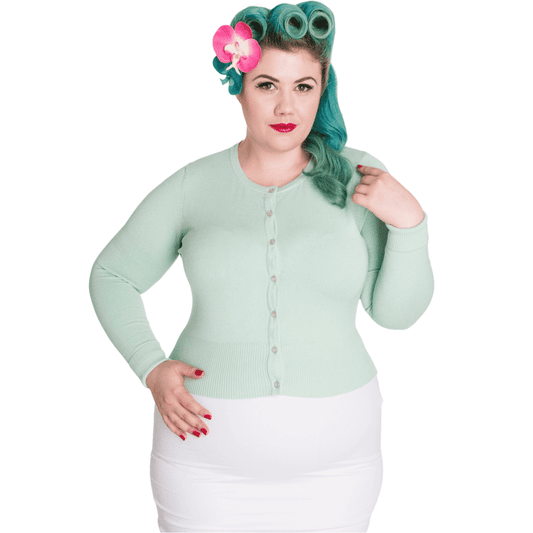 Hell Bunny Paloma Cardigan in Mint