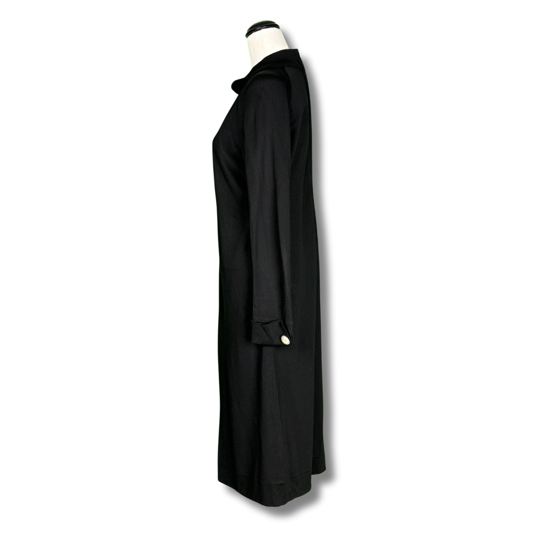 A Pomette Fashion 1960s Black Long Sheath Dress