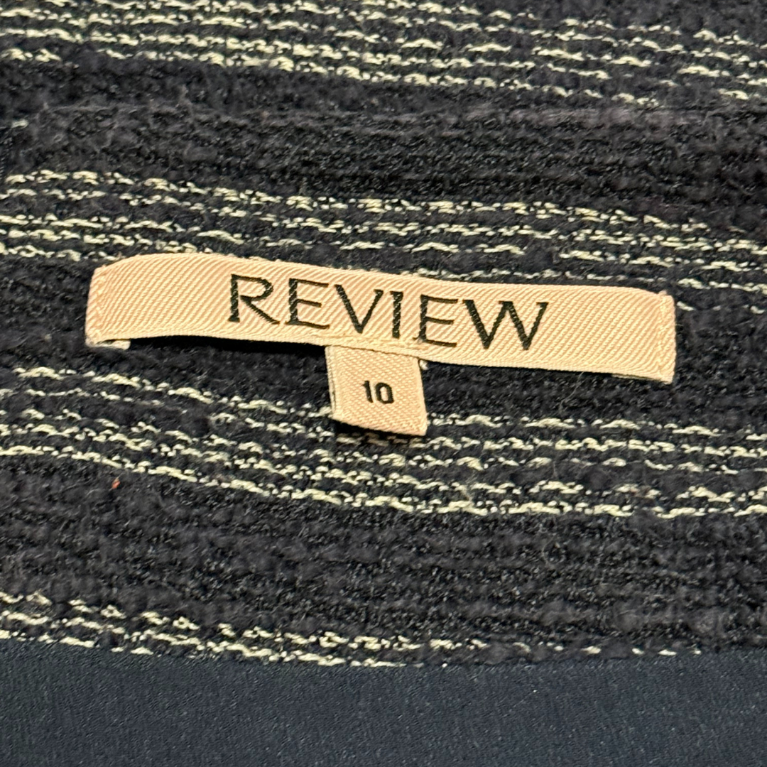 Review Vintage 2000s Navy Striped Mini Skirt