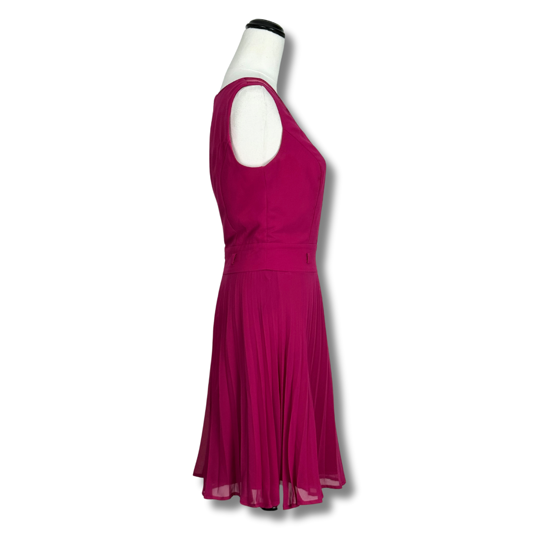 Review Pink Pleated Dress