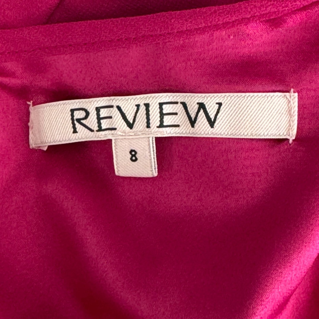 Review Pink Pleated Dress