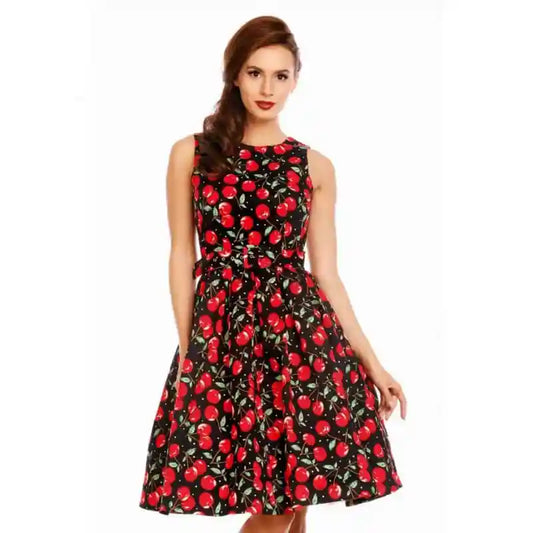 Annie Swing Dress in Black Cherry