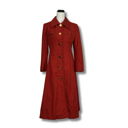 Aquanala for Saks Vintage Full Length Red Coat