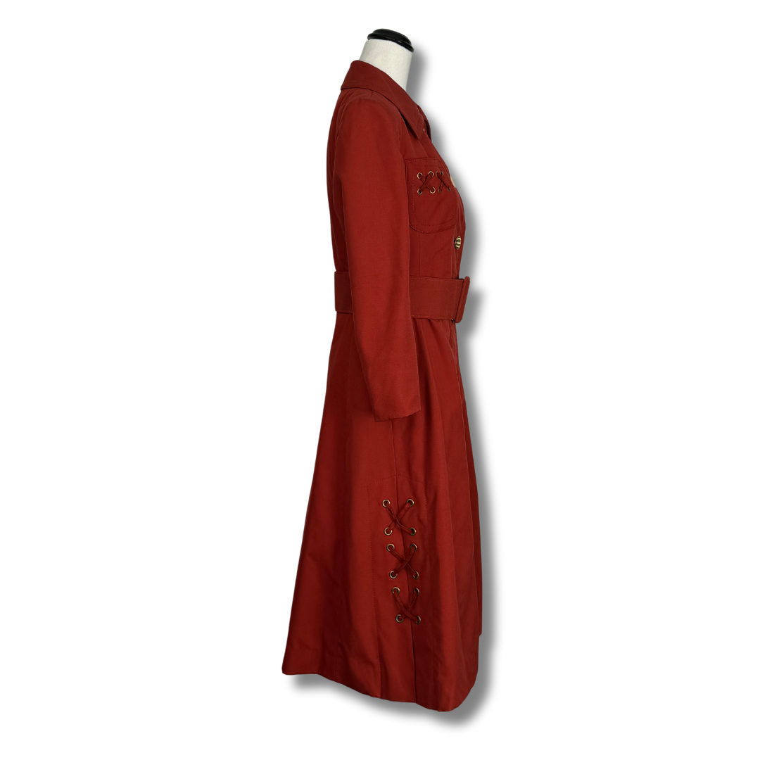 Aquanala for Saks Vintage Full Length Red Coat