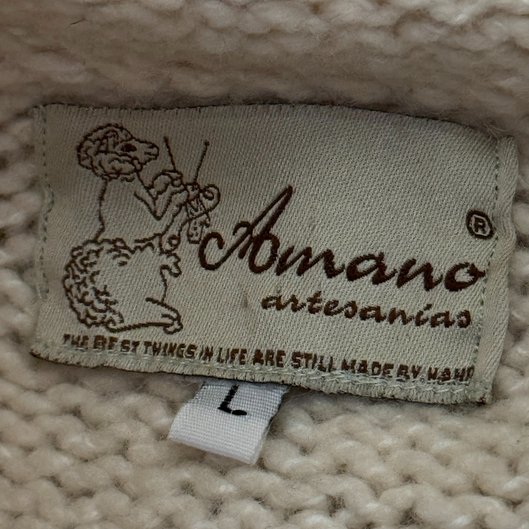 Vintage 1970s Amano Knit Shaggy Cable Hoodie