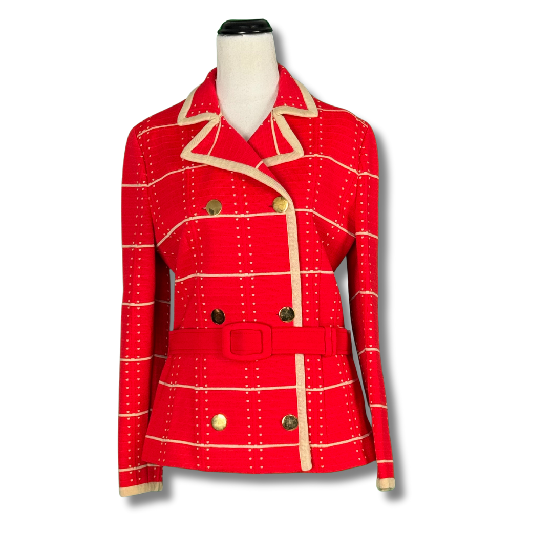 St. Andrews Vintage 1970s Red Wool Suit