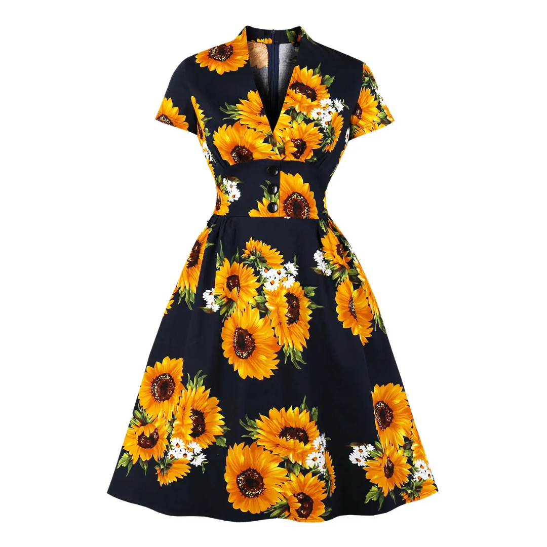 The Sunflower Swing Dress - end of April Delivery