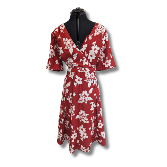 Timeless London Molly Red Floral Dress