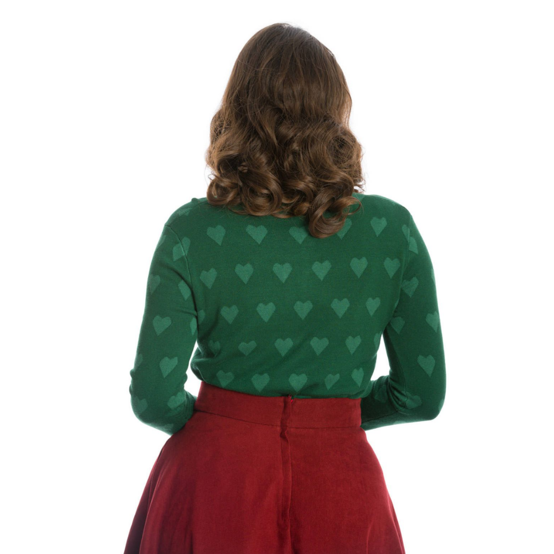 Banned Retro True Love Cardigan in Green