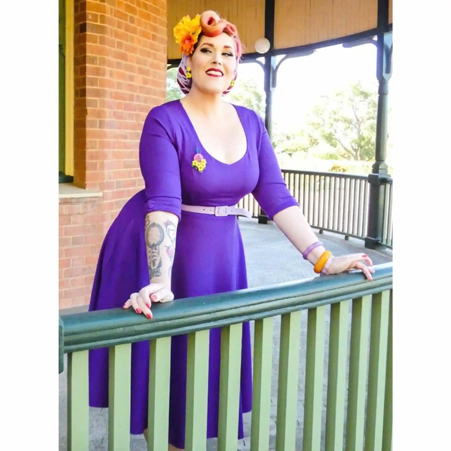 Dolly & Dotty Scarlette Purple Dress